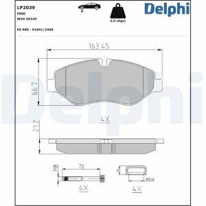 Set placute frana DELPHI LP2039 – IVECO | AutoRival