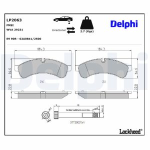 Set placute frana DELPHI LP2063 – IVECO | AutoRival