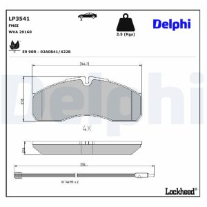 Set placute frana DELPHI LP3541 – IVECO | AutoRival