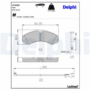 Set placute frana DELPHI LP3658 – IVECO | AutoRival