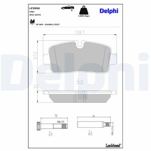 Set placute frana DELPHI LP3950 – IVECO | AutoRival