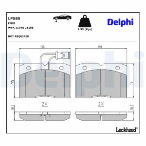 Set placute frana DELPHI LP580 – IVECO | AutoRival