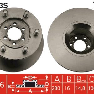 Disc frana TRW DF1763S – IVECO | AutoRival