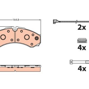 Set placute frana TRW GDB2109 – IVECO | AutoRival