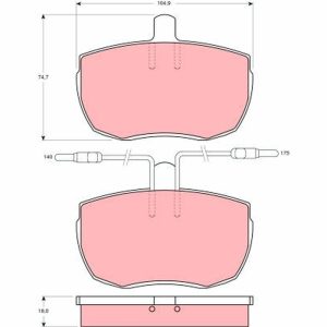 Set placute frana TRW GDB342 – IVECO | AutoRival