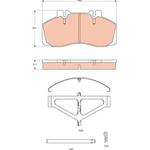 Set placute frana TRW GDB5004 – IVECO | AutoRival