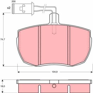 Set placute frana TRW GDB779 – IVECO | AutoRival