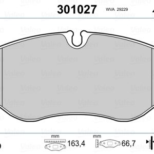 Set placute frana VALEO 301027 – IVECO | AutoRival