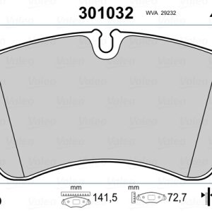 Set placute frana VALEO 301032 – IVECO | AutoRival