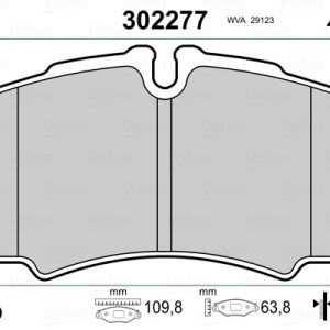 Set placute frana VALEO 302277 – IVECO | AutoRival