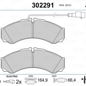 Set placute frana VALEO 302291 – IVECO | AutoRival