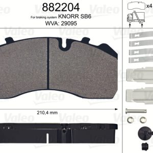 Set placute frana VALEO 882204 – IVECO | AutoRival