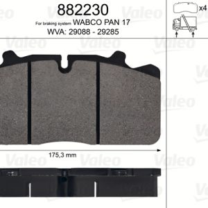 Set placute frana VALEO 882230 – IVECO | AutoRival