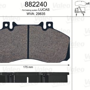 Set placute frana VALEO 882240 – IVECO | AutoRival