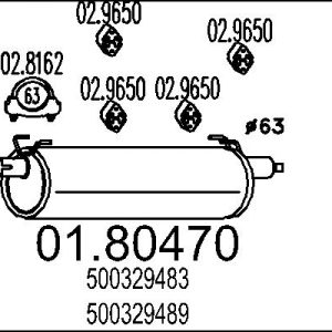 Toba esapamet intermediara MTS 01.80470 – IVECO | AutoRival