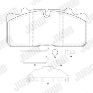 Set placute frana JURID 2908809560 – IVECO | AutoRival