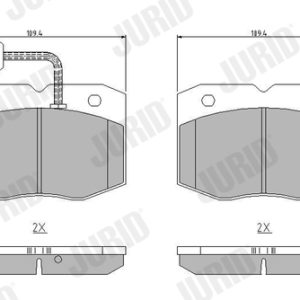 Set placute frana JURID 571416J – IVECO | AutoRival