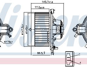 Ventilator habitaclu NISSENS 87616