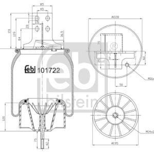 Burduf suspensie pneumatica FEBI BILSTEIN 101722 – IVECO | AutoRival