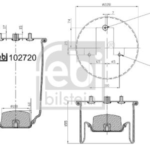 Burduf suspensie pneumatica FEBI BILSTEIN 102720 – IVECO | AutoRival