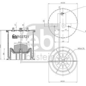 Burduf suspensie pneumatica FEBI BILSTEIN 102721