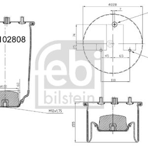 Burduf suspensie pneumatica FEBI BILSTEIN 102808
