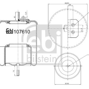 Burduf suspensie pneumatica FEBI BILSTEIN 107610