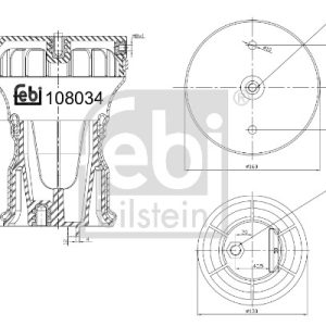 Burduf suspensie pneumatica FEBI BILSTEIN 108034