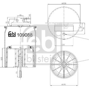 Burduf suspensie pneumatica FEBI BILSTEIN 109088