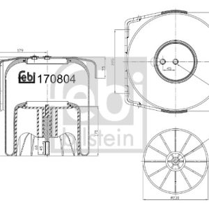 Burduf suspensie pneumatica FEBI BILSTEIN 170804 – IVECO | AutoRival