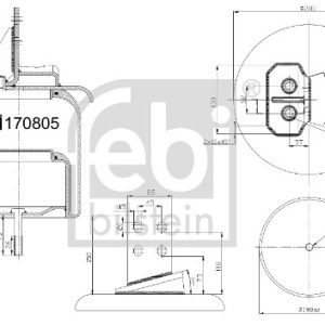 Burduf suspensie pneumatica FEBI BILSTEIN 170805
