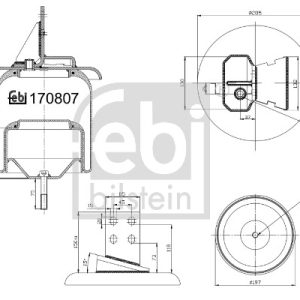 Burduf suspensie pneumatica FEBI BILSTEIN 170807