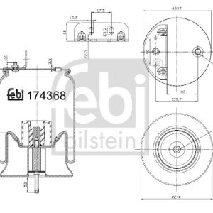Burduf suspensie pneumatica FEBI BILSTEIN 174368