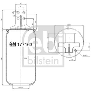 Burduf suspensie pneumatica FEBI BILSTEIN 177163