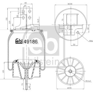 Burduf suspensie pneumatica FEBI BILSTEIN 49186