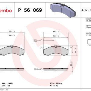 Set placute frana BREMBO P 56 069 – IVECO | AutoRival