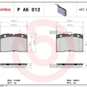 Set placute frana BREMBO P A6 012 – IVECO | AutoRival
