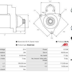 Electromotor AS-PL S0994(SEG) – IVECO | AutoRival