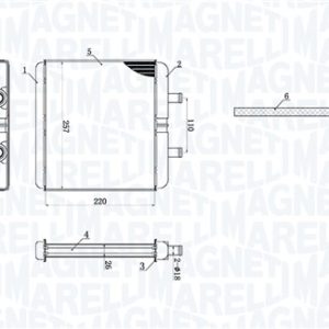 Schimbator de caldura incalzire habitaclu MAGNETI MARELLI 350218521000 – IVECO | AutoRival