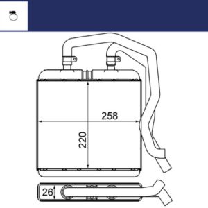 Schimbator de caldura incalzire habitaclu MAHLE ORIGINAL AH 12 000S – IVECO | AutoRival