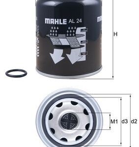 Element filtrant uscator aer compresor MAHLE ORIGINAL AL 24 – IVECO | AutoRival