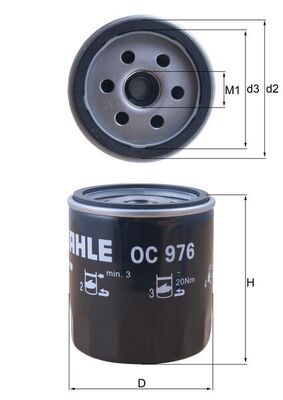 Filtru ulei MAHLE ORIGINAL OC 976 – IVECO | AutoRival