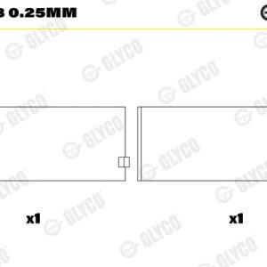 Cuzineti biela GLYCO 71-4708 0.25mm – IVECO | AutoRival