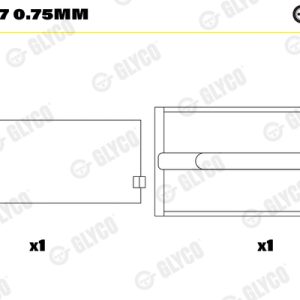Cuzineti arbore cotit GLYCO 72-4547 0.75mm – IVECO | AutoRival