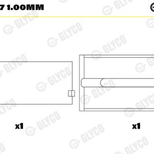 Cuzineti arbore cotit GLYCO 72-4547 1.00mm – IVECO | AutoRival