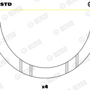Saiba distantier arbore cotit GLYCO A169/4 STD – IVECO | AutoRival