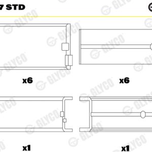 Cuzineti arbore cotit GLYCO H1022/7 STD – IVECO | AutoRival