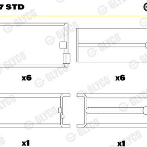 Cuzineti arbore cotit GLYCO H1023/7 STD – IVECO | AutoRival