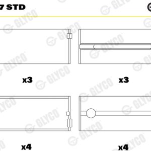 Cuzineti arbore cotit GLYCO H1048/7 STD – IVECO | AutoRival