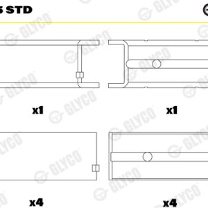 Cuzineti arbore cotit GLYCO H1104/5 STD – IVECO | AutoRival